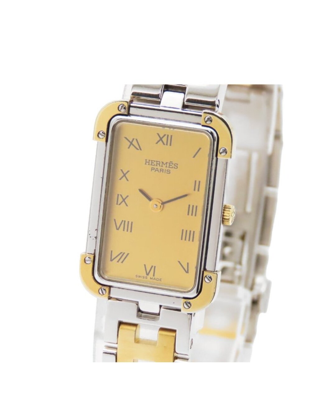 Hermes Croazur Gold SS Watch Quartz Battery Replacement